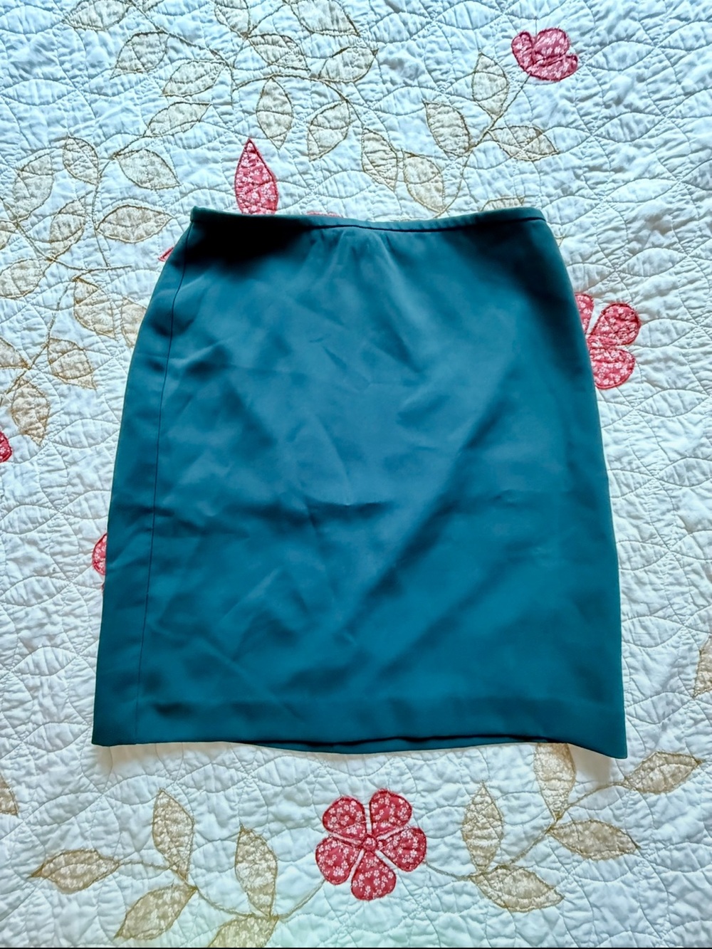 Ann Taylor Teal Pencil Skirt, 4P